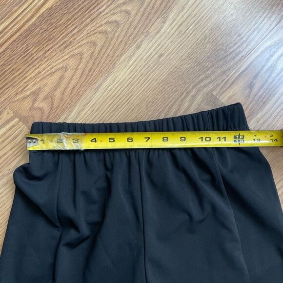 Women's Elastic High Waist Split Hem Flare Leg Long Pants Leggings M Black - Picture 7 of 9